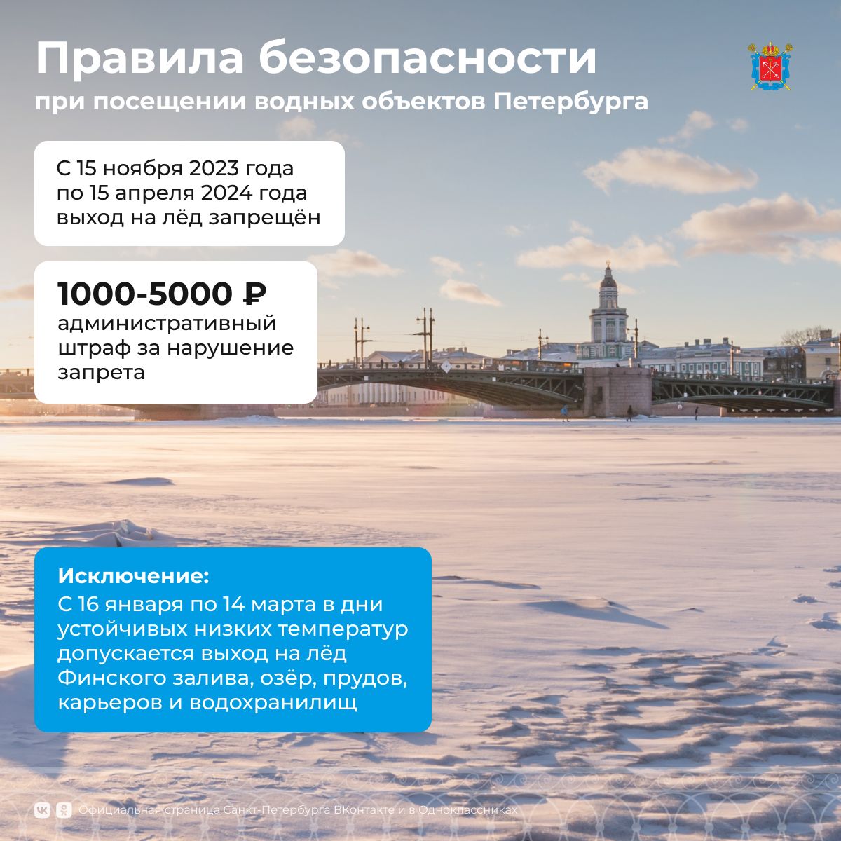 Безопасность при посещении водных объектов Санкт-Петербурга